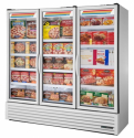 True FLM-81F~TSL01 White Full Length 80-3/4" Three Section Freezer Merchandiser - 115V