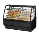 True TDM-DC-59-GE/GE-B-W 59" Black Curved Glass Dry Bakery Display Case