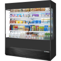 True TOAM-72GS-HC~NSL01 Black 72" Wide Glass-Sided Non-Standard-Look R290 Hydrocarbon Open Vertical Air Curtain Refrigerated Merchandiser, 208-230V 2 1/4 HP