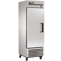 True TS-23F-HC-LH 27" Stainless Steel One Section Solid Door Reach-In Freezer with Left-Hinge Door