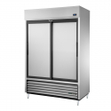 True TSD-47-HC 54" TSD Series Reach-In Refrigerator With 2 Stainless Steel Sliding Doors, Aluminum Interior And 6 PVC Coated Shelves, 115 Volts